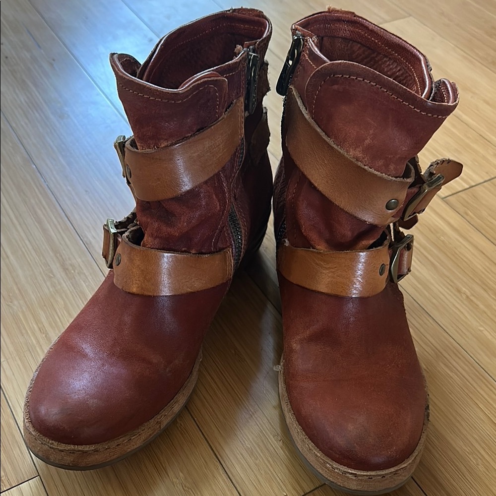 A.S.98 Phoenix Women's Leather Ankle Boots in Rust & Tan, Womens EU 38 - Picture 7 of 9